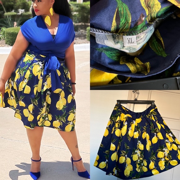 COPY - Lemon print skirt - Picture 2 of 7